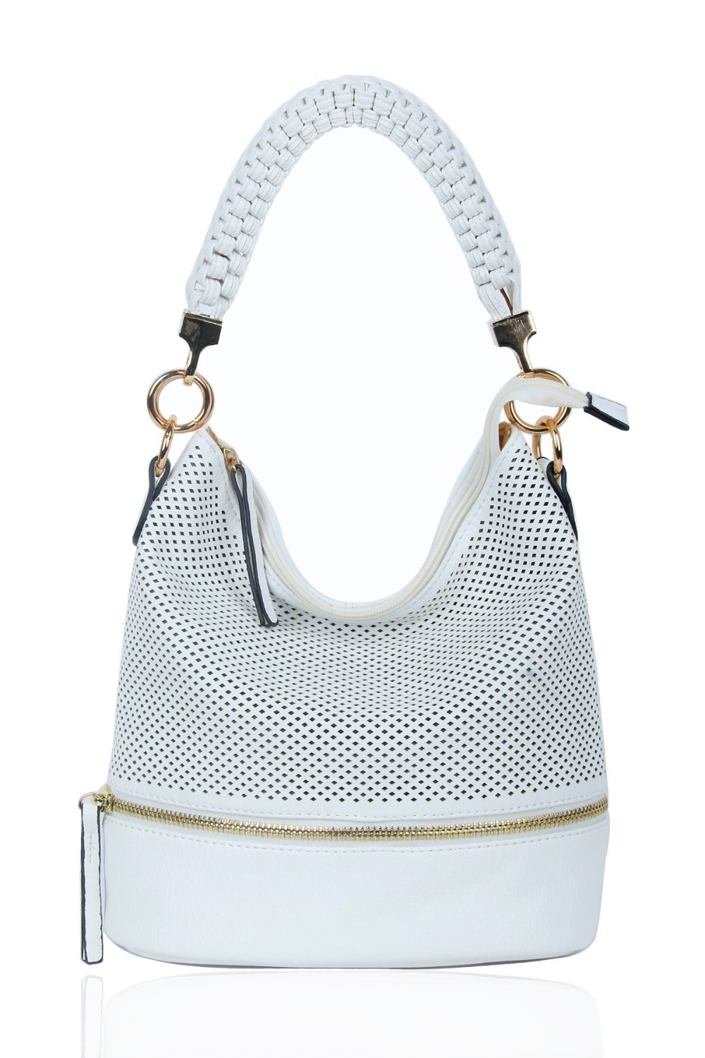 white shoulder bag