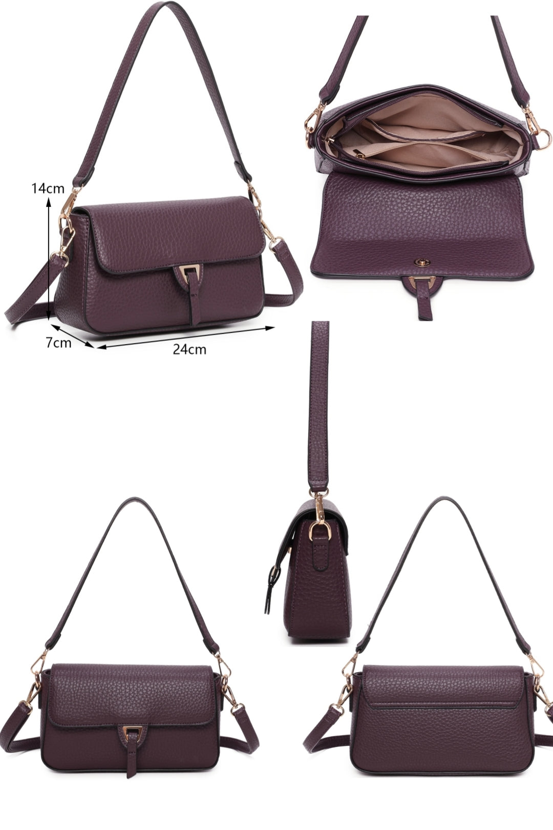 Vespera Classic PU Leather Shoulder Bag - RB260515