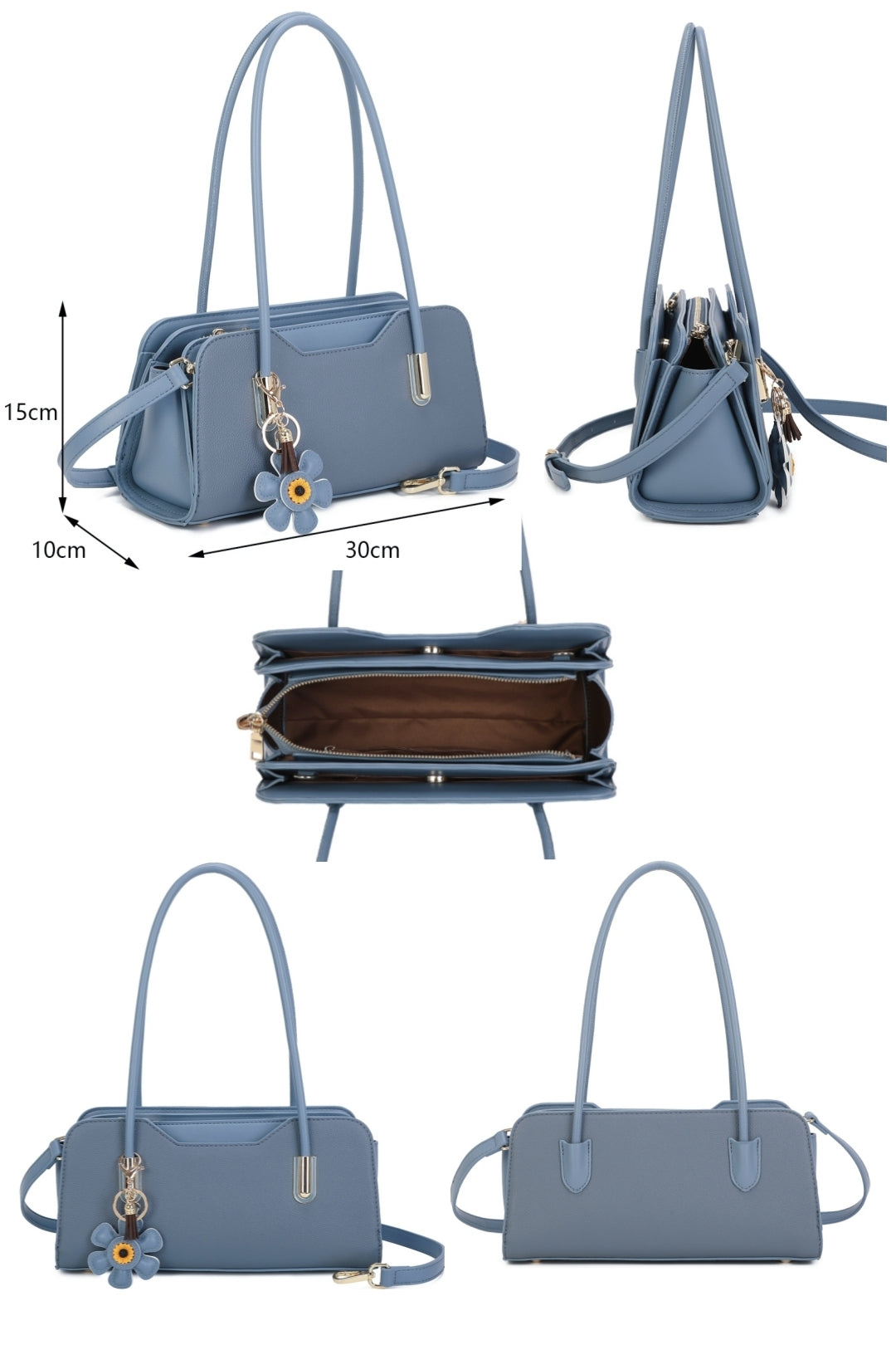 Aveline PU Leather baguette-style Top Handle Bag - RY260535