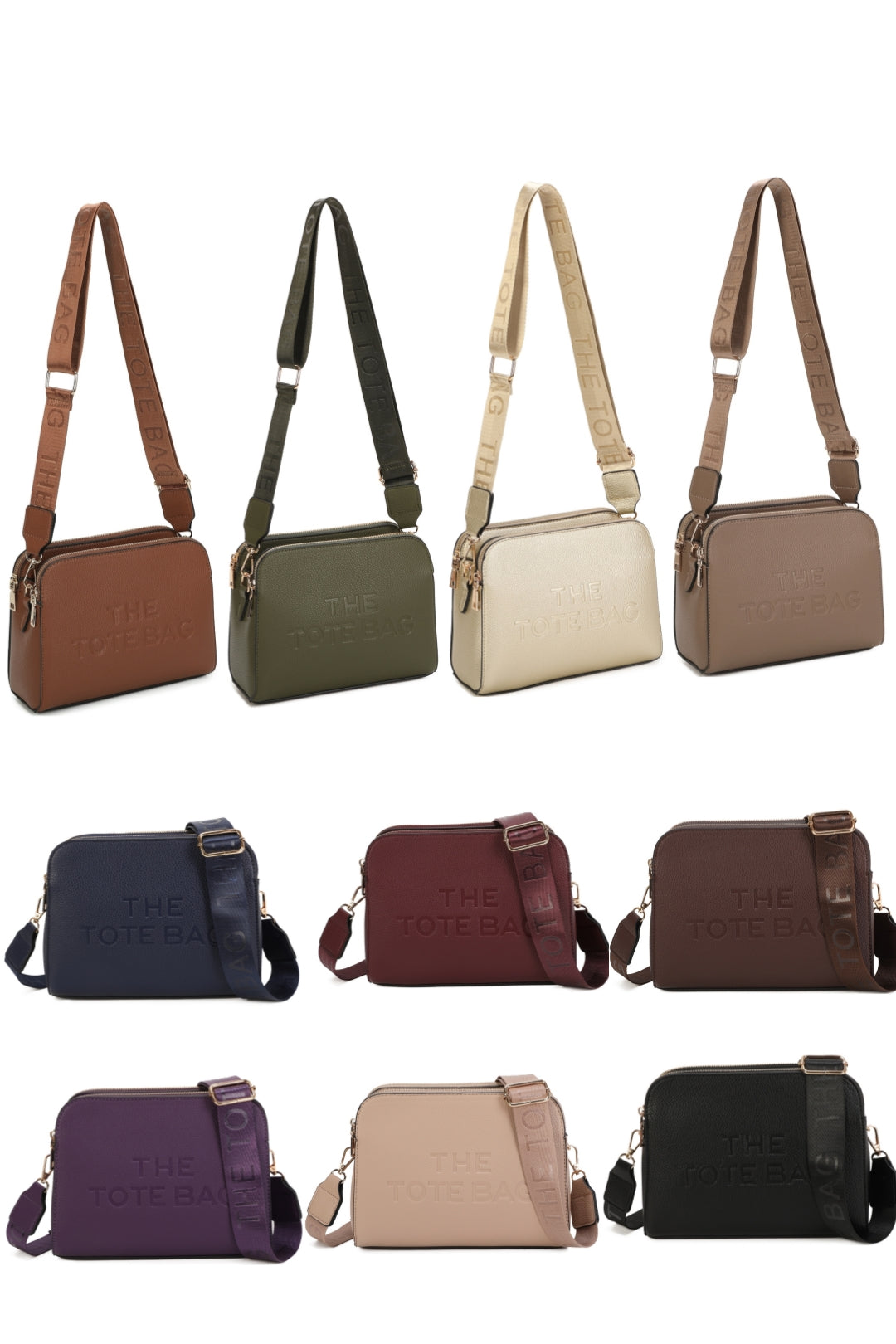 Verity Three Zipped Sections Triple Compartments Crossbody Tote Bag - RM230417