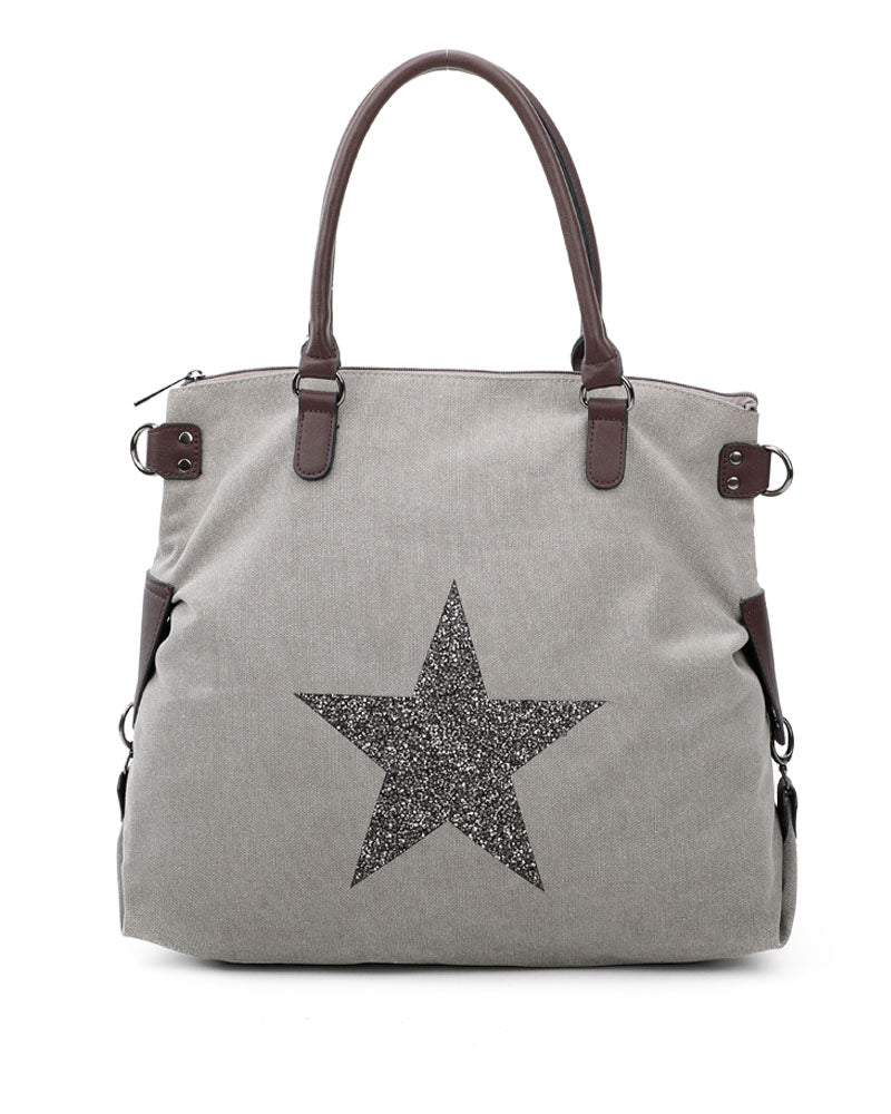 Star Canvas Oversize Tote Bag