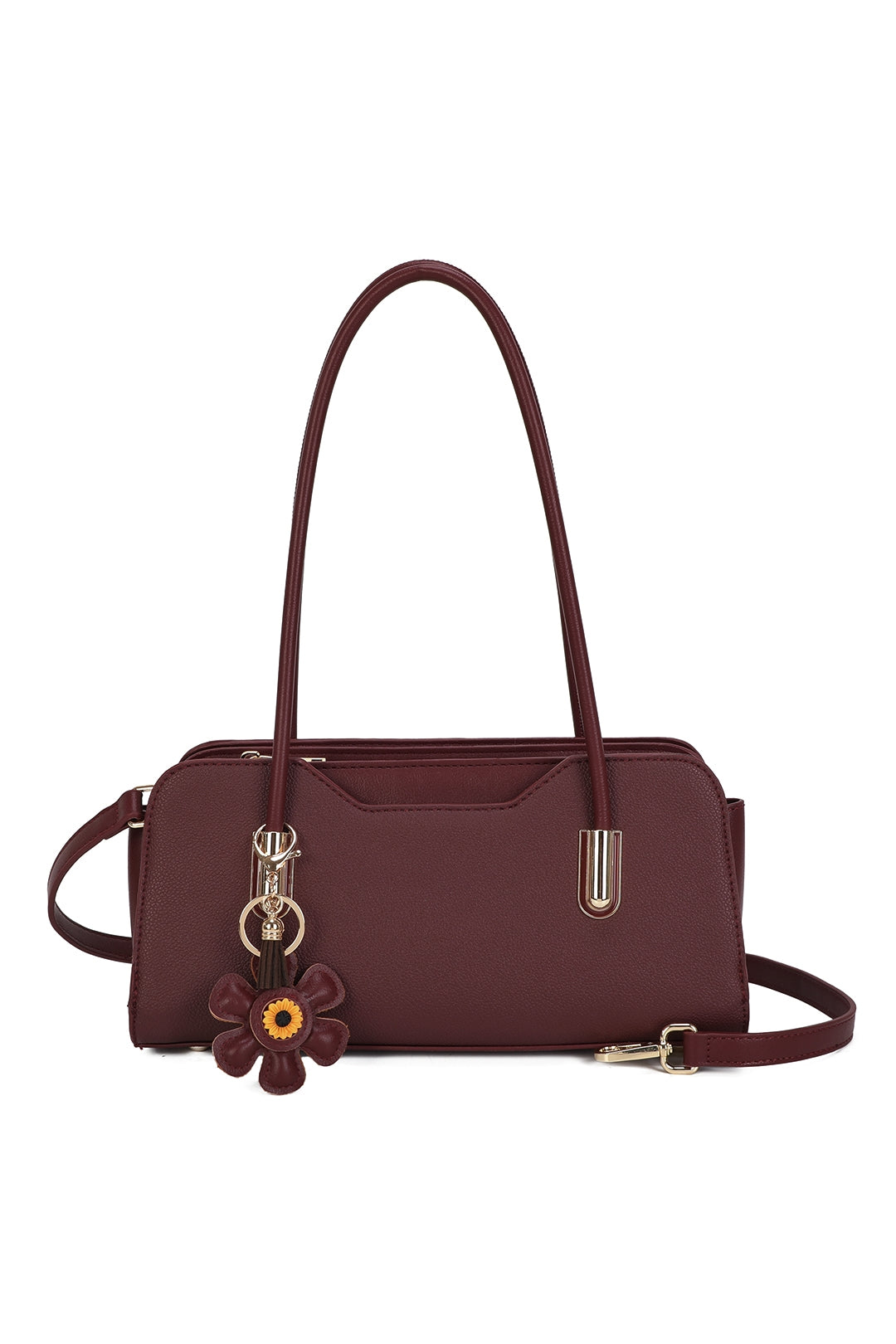 Aveline PU Leather baguette-style Top Handle Bag - RY260535