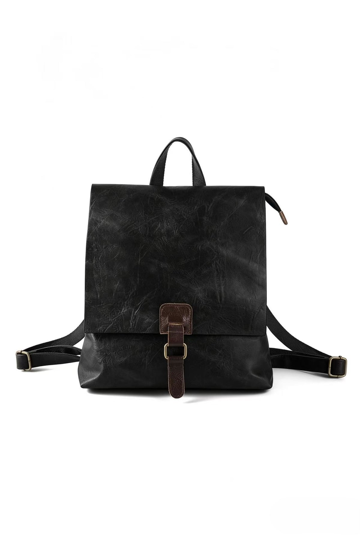 Gino PU Leather Convertible Backpack Crossbody Bag with Real Leather Magnetic Fastening - RX260521