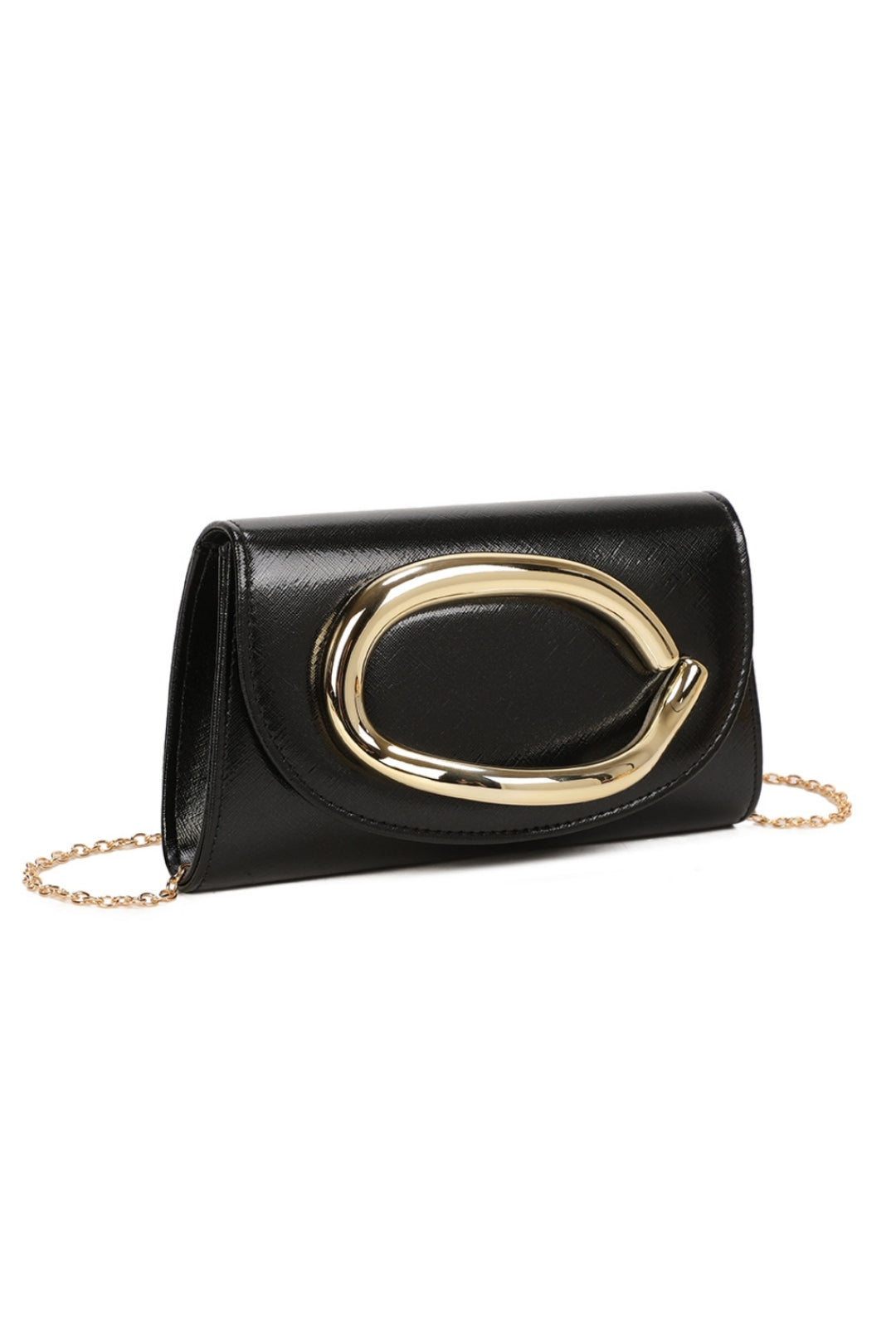 Eclipse PU Leather Elegant Handle Clutch Bag - RZ932