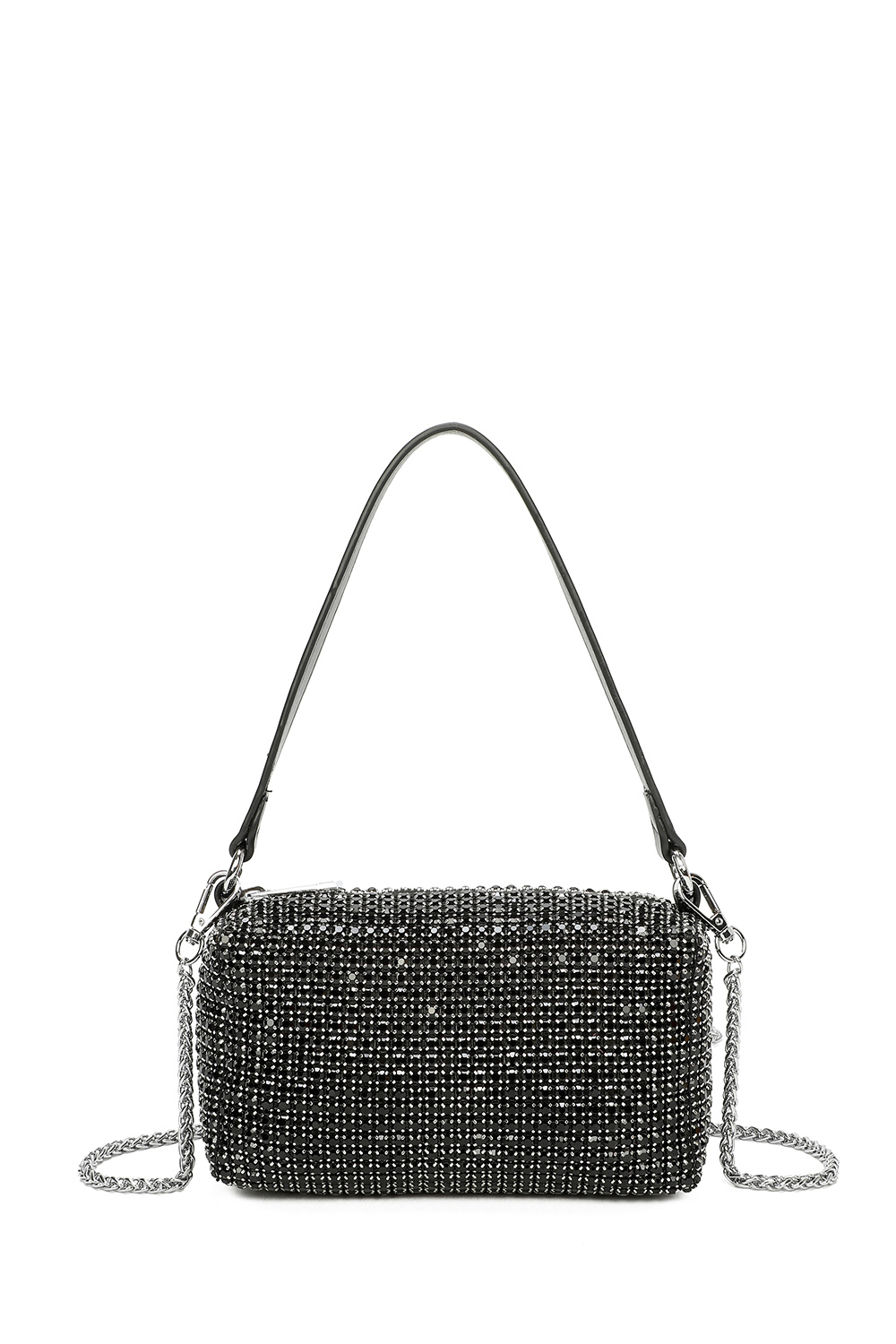 Diamond Embellished Chain Shoulder Bag