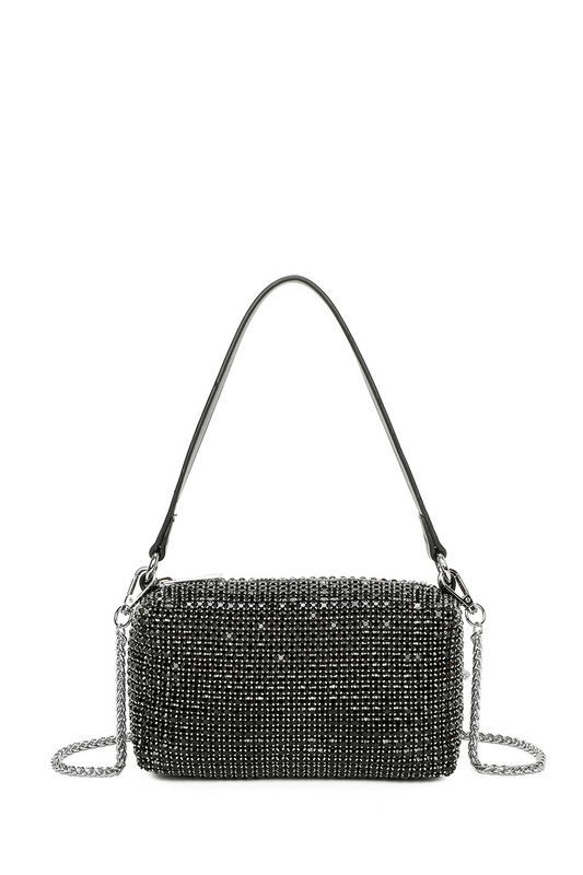 Diamond Embellished Chain Shoulder Bag