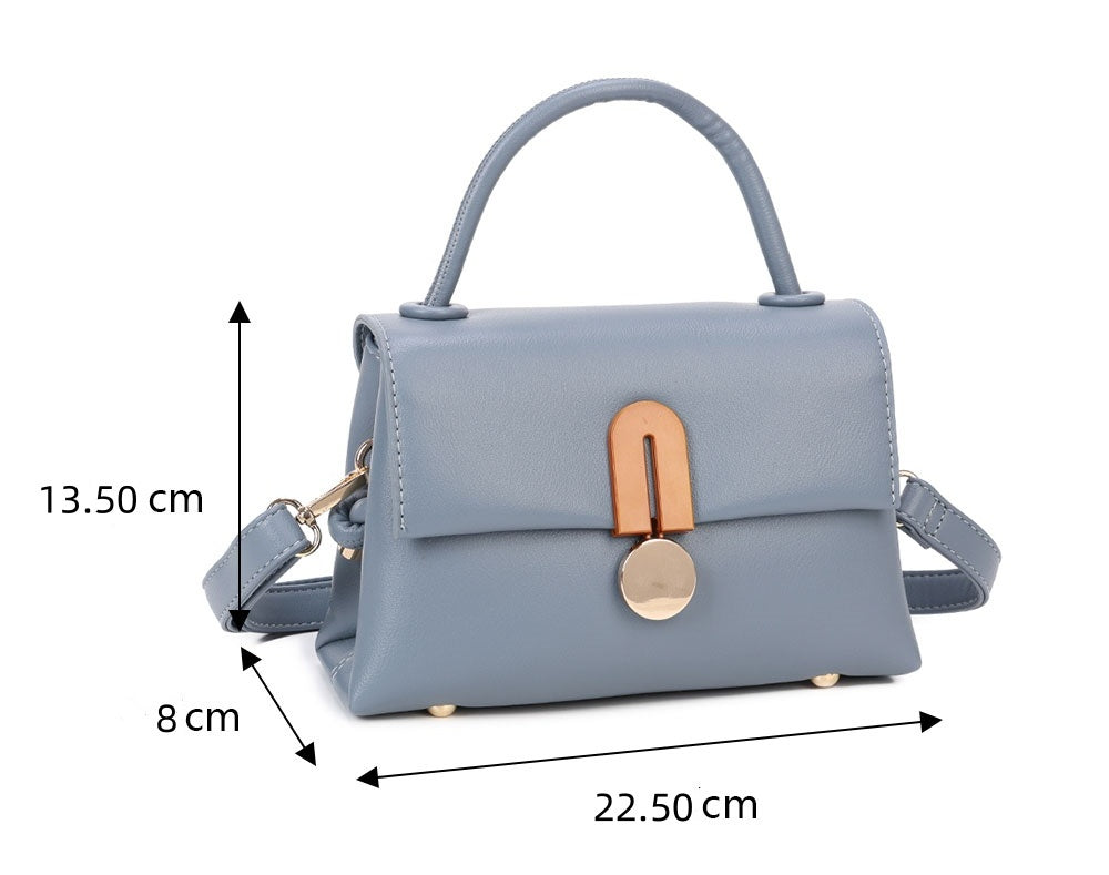 Uman Dual Compartments Mini PU Leather Shoulder Crossbody Bag