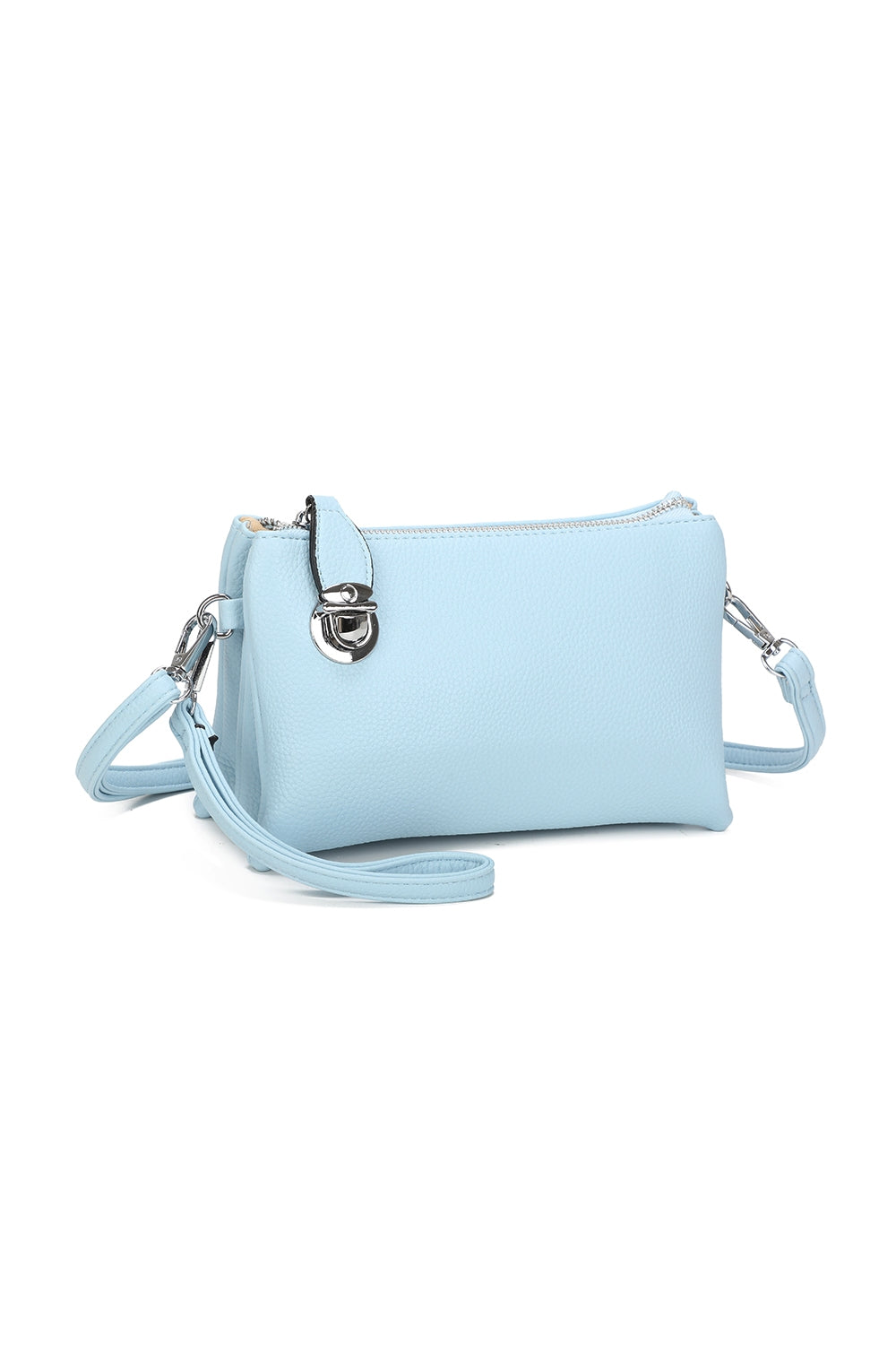 Elara PU Leather Triple Compartment Crossbody Bag With Fixed Lock - RM250611