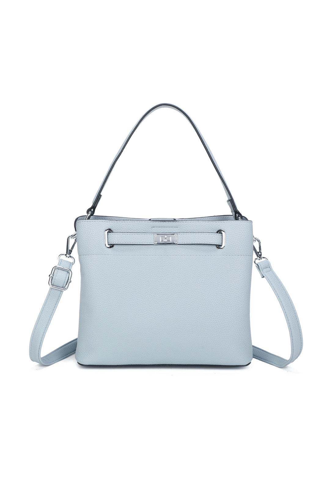 Enro Triple Compartments PU Leather Top Handle Bag With A Lock - RB250953