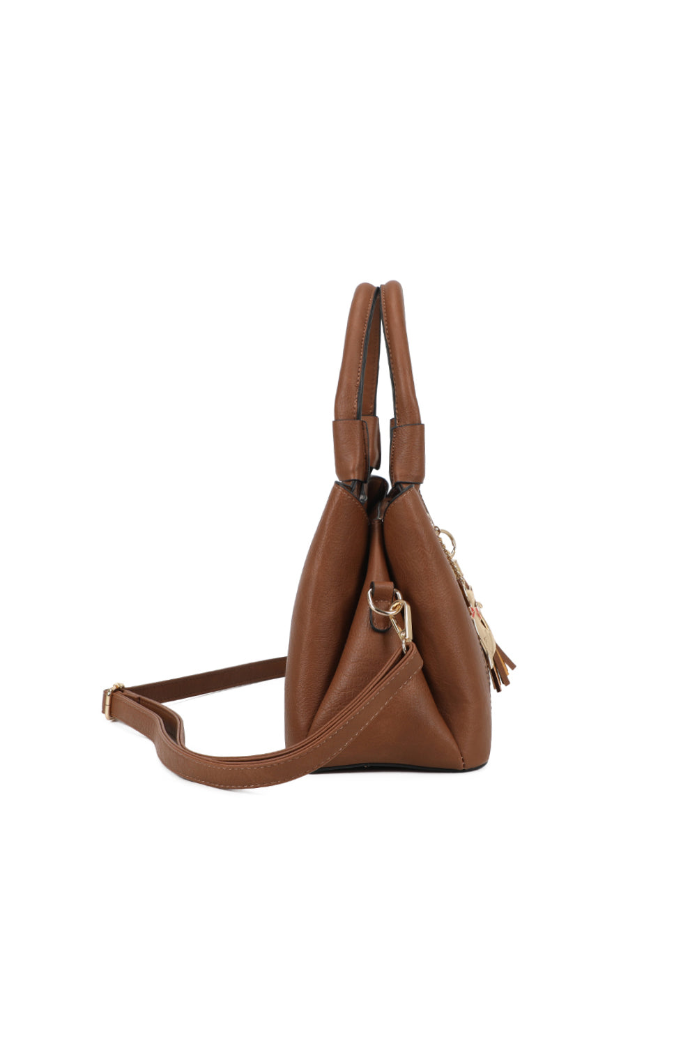 Katze Striped PU Leather Tote Shoulder Handbag with Kitten Charm(RB170853)