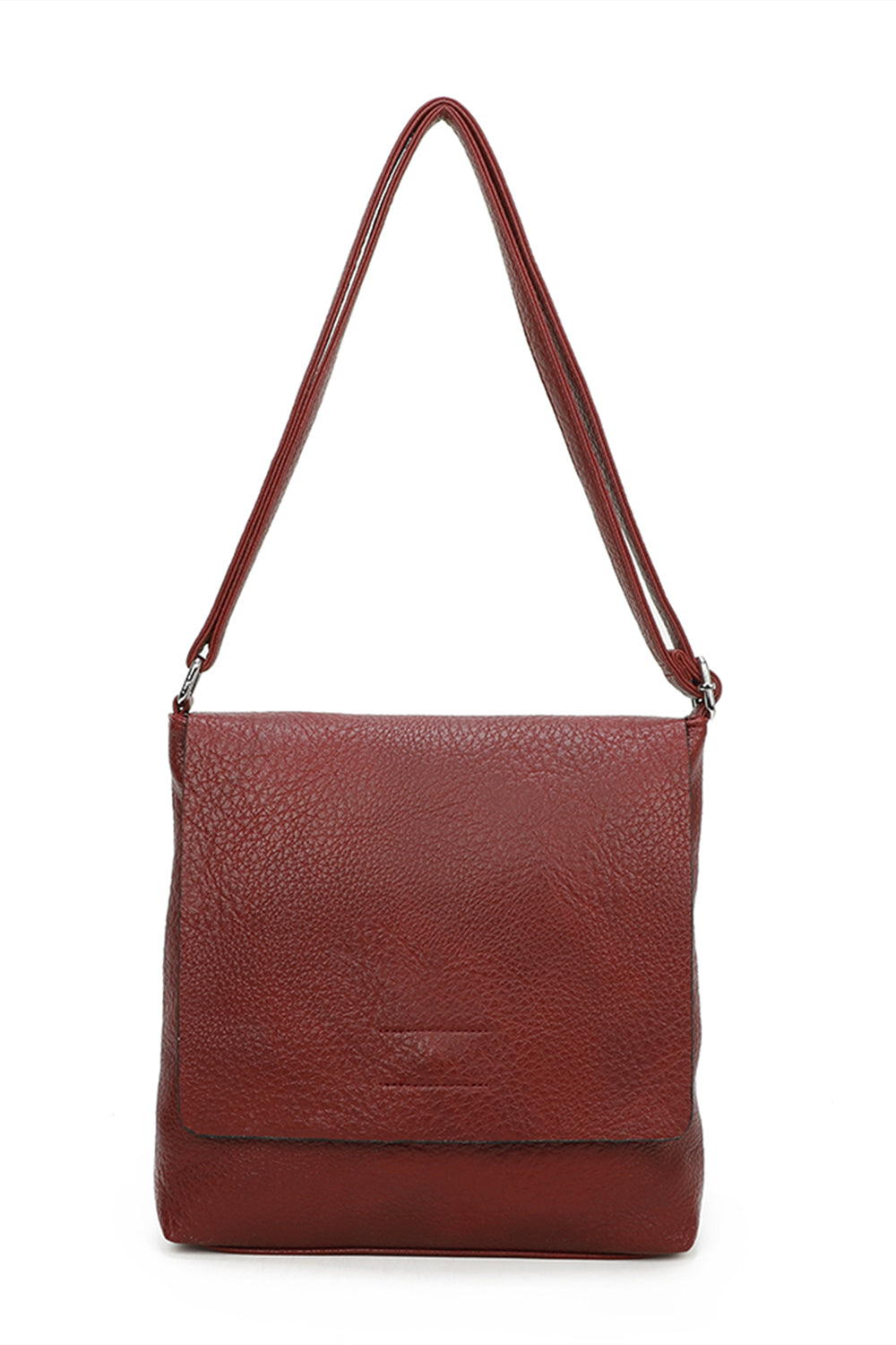 Blanchett Minimalist Flap PU Leather Shoulder Bag