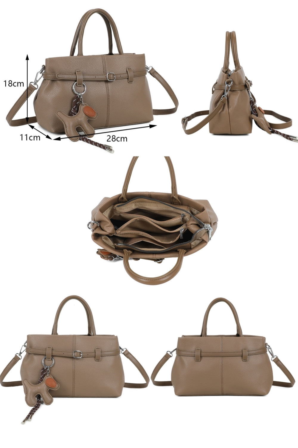 Civetta PU Leather Crossbody Bag With A Dog Charm - RX250582
