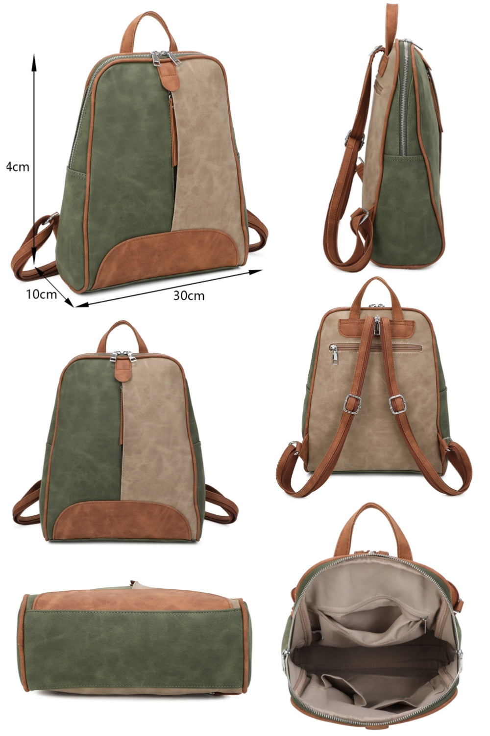 Zivaro Multi-Color Suede Leather Backpack - RW240456