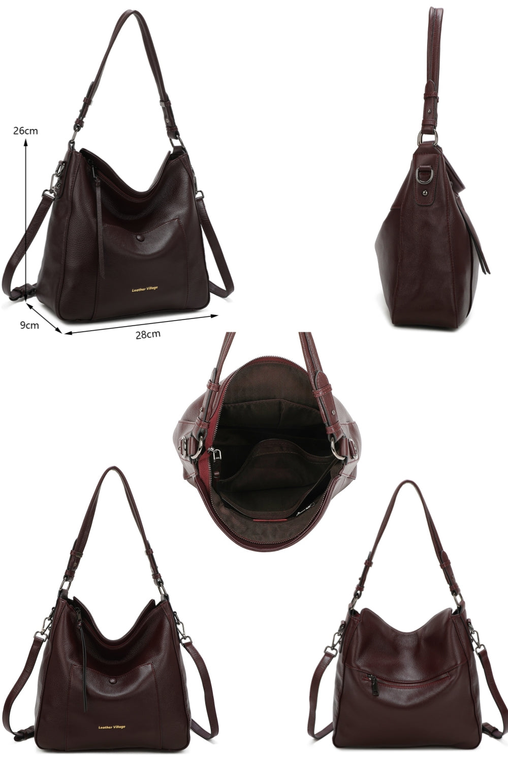 Marwyn Real Leather Hobo Shoulder Bag - VL2501