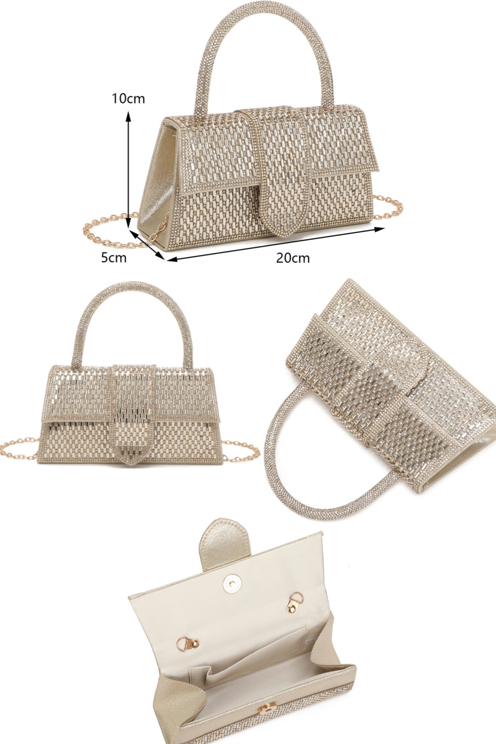 Starlace Top Handle Diamante Clutch Bag - RZ2533