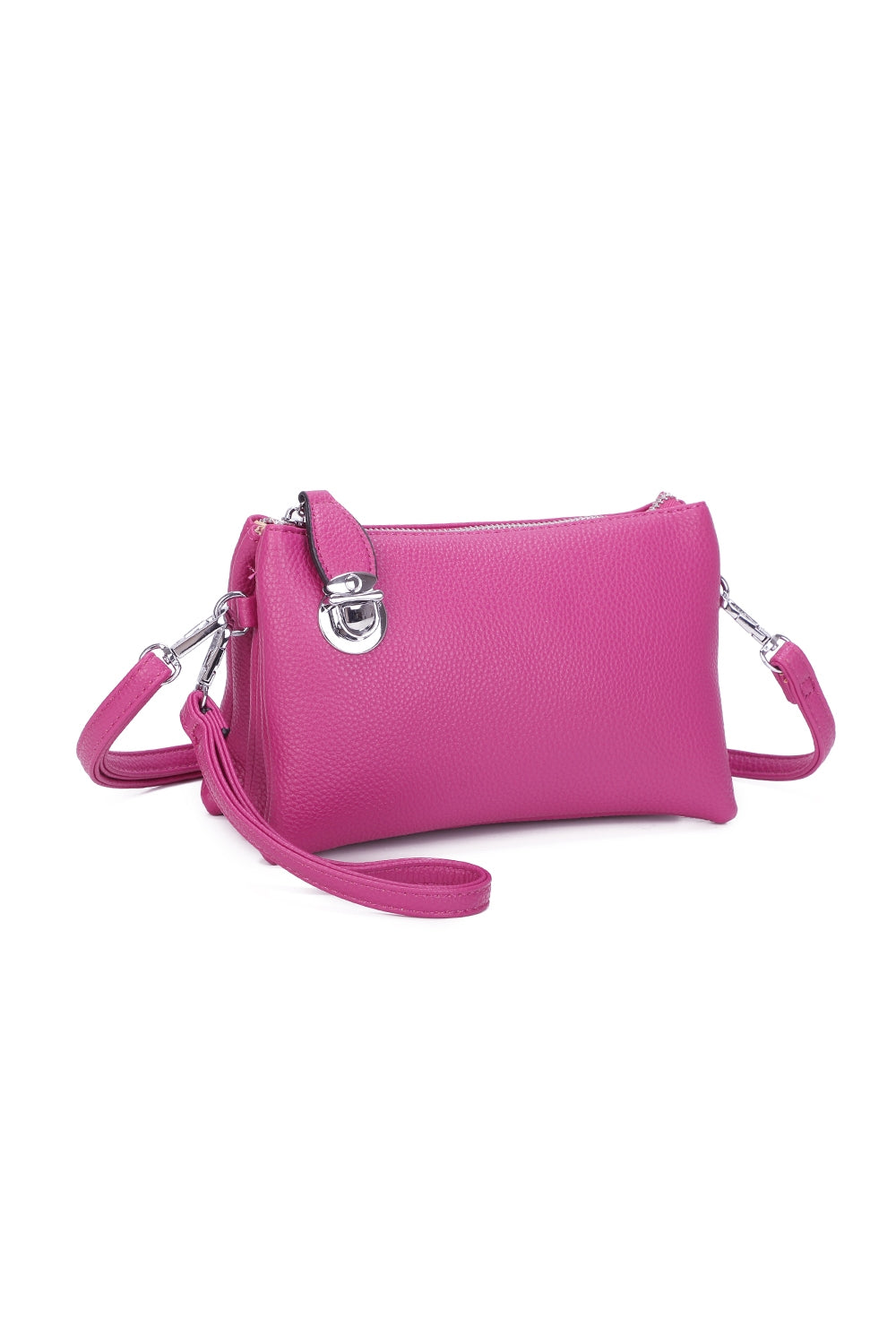 Elara PU Leather Triple Compartment Crossbody Bag With Fixed Lock - RM250611