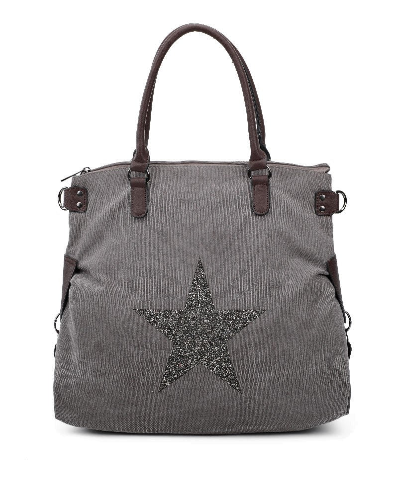 Star Canvas Oversize Tote Bag