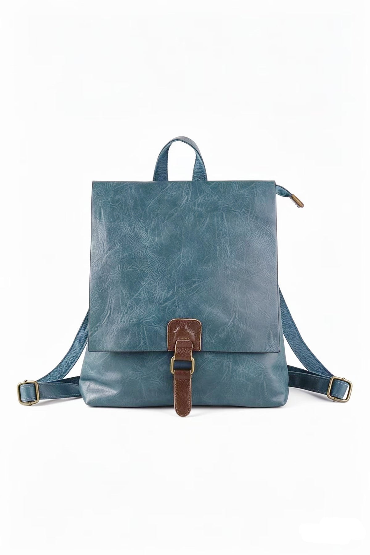 Gino PU Leather Convertible Backpack Crossbody Bag with Real Leather Magnetic Fastening - RX260521