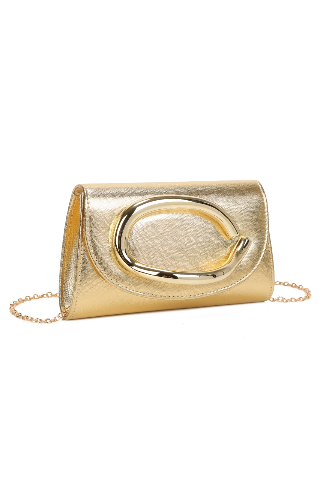 Eclipse PU Leather Elegant Handle Clutch Bag - RZ932