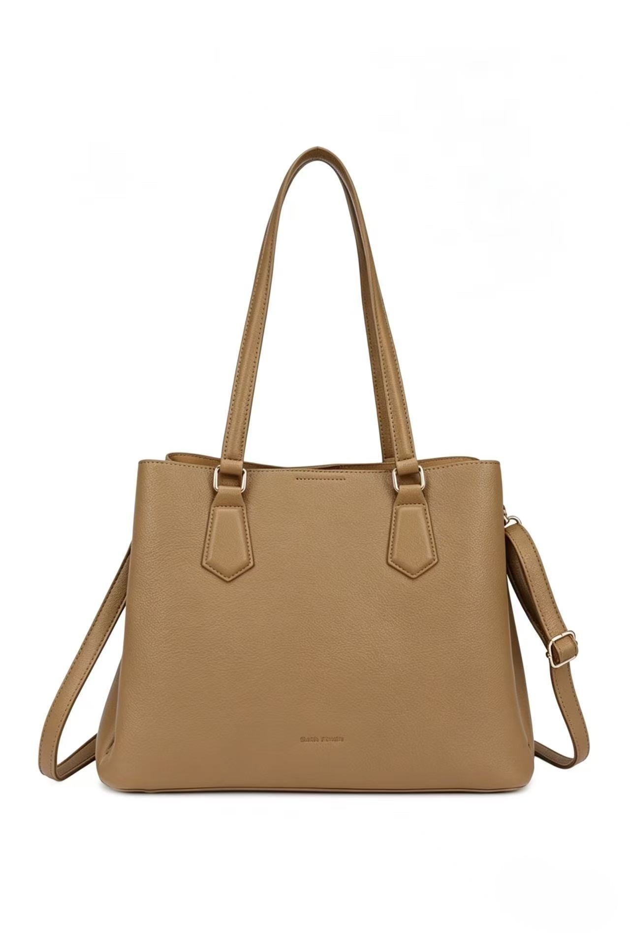 Arcadia PU Leather Triple Compartments Shoulder Bag - BP22517