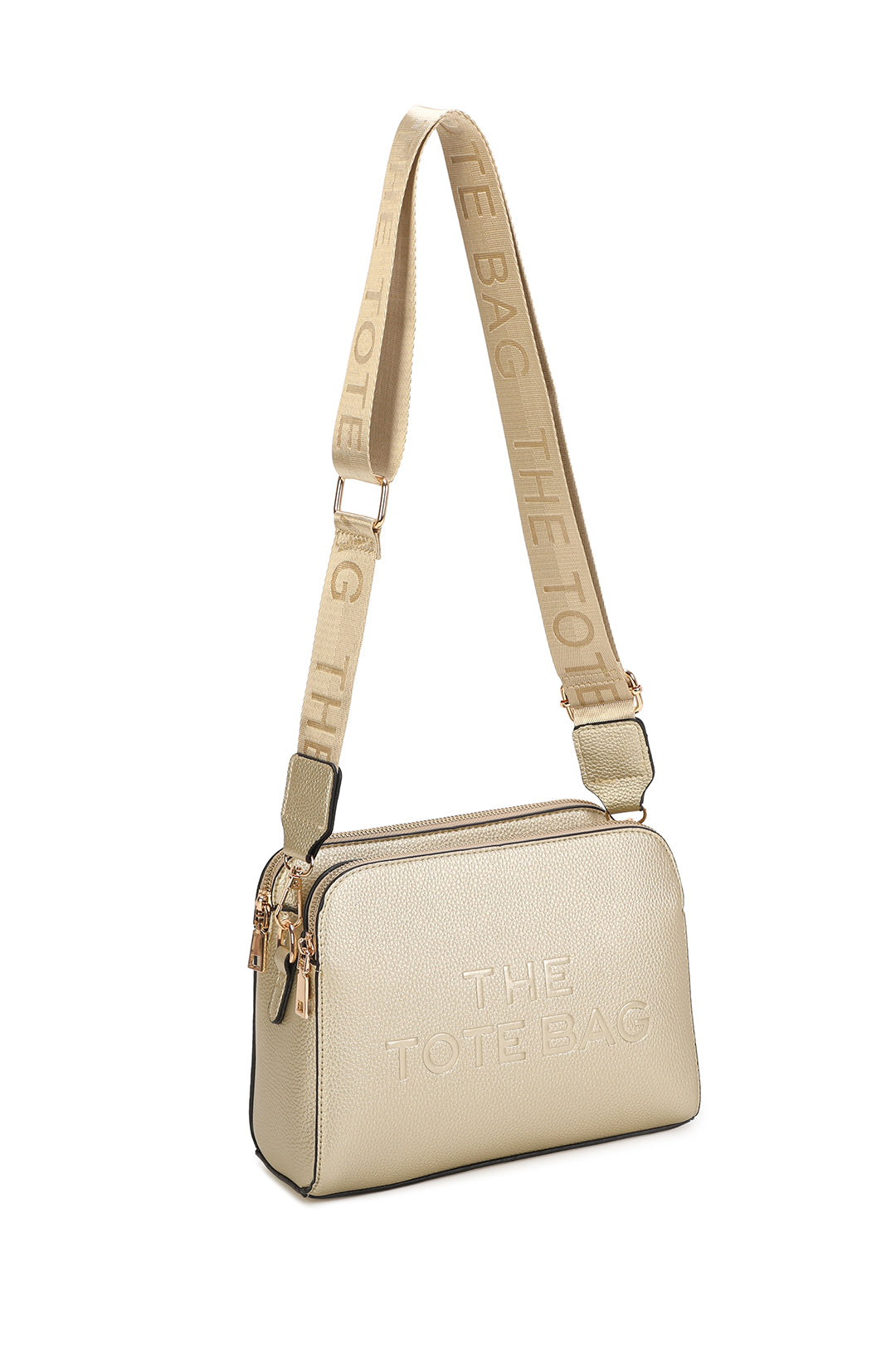 Verity Three Zipped Sections Triple Compartments Crossbody Tote Bag - RM230417