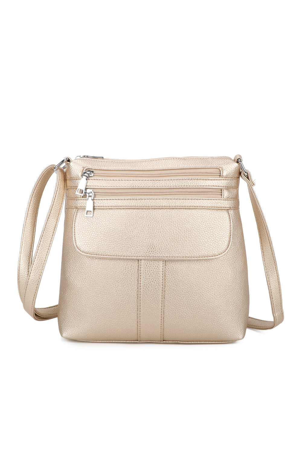 Vier Quadriple Zip Cross Body Bag