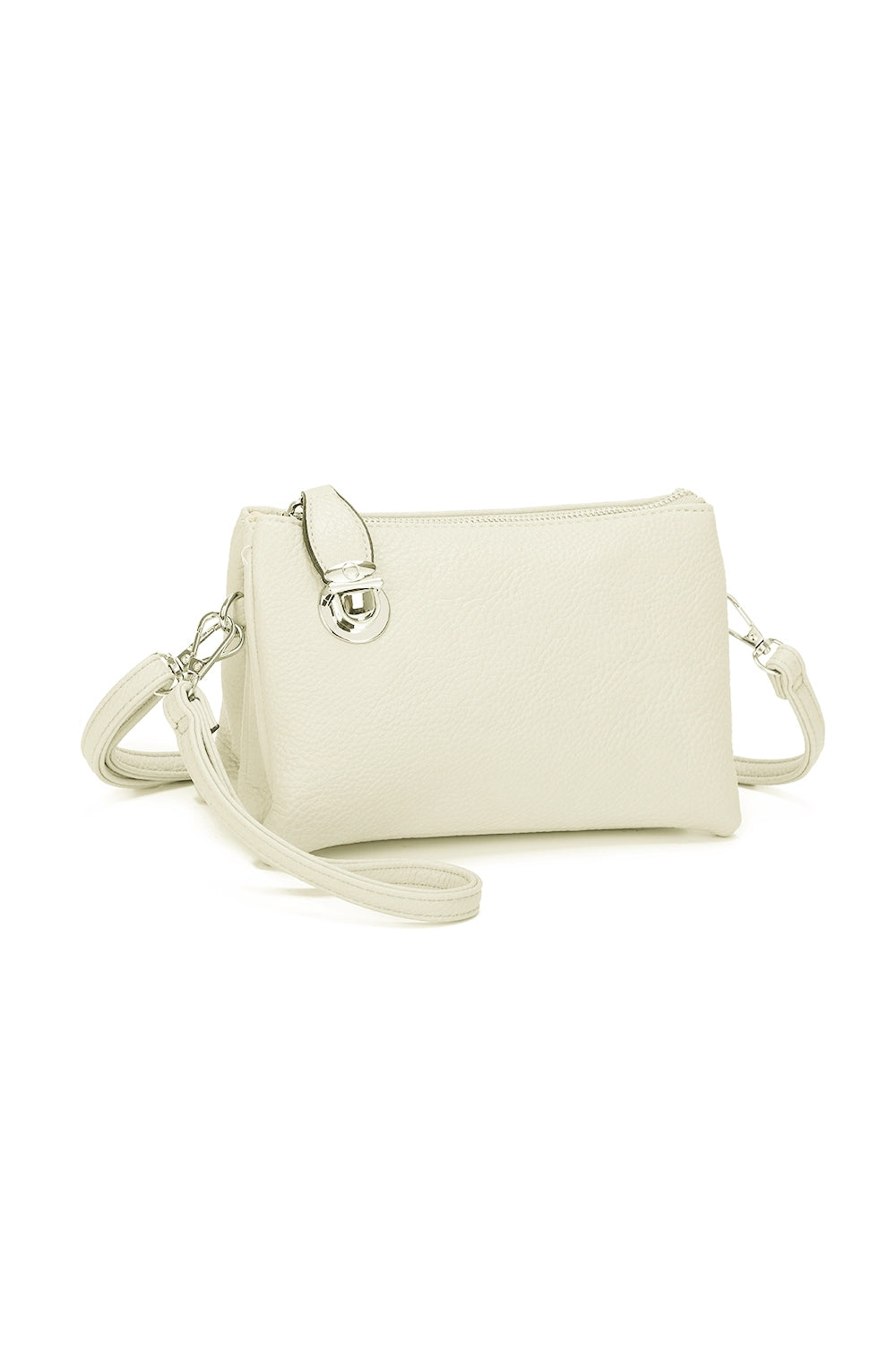 Elara PU Leather Triple Compartment Crossbody Bag With Fixed Lock - RM250611