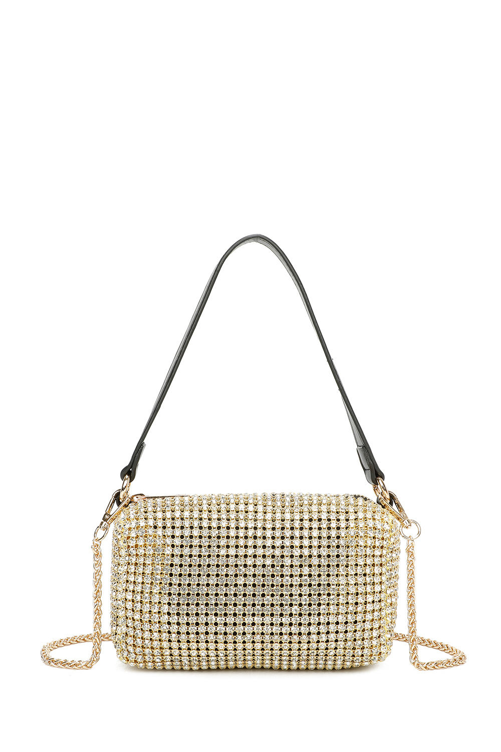 Diamond Embellished Chain Shoulder Bag