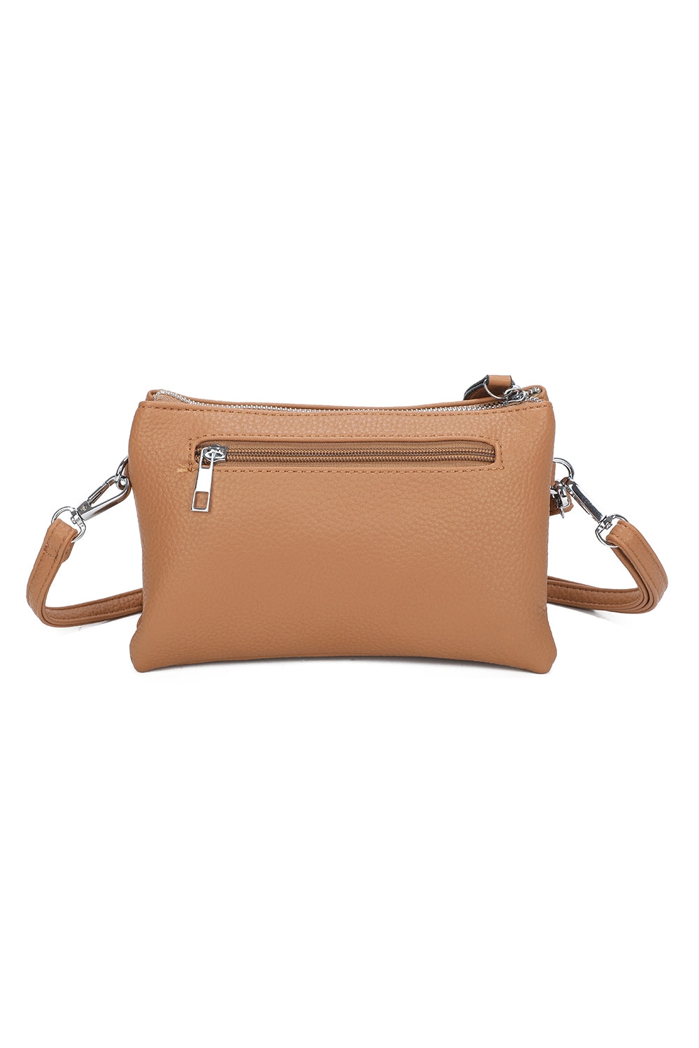 Elara PU Leather Triple Compartment Crossbody Bag With Fixed Lock - RM250611