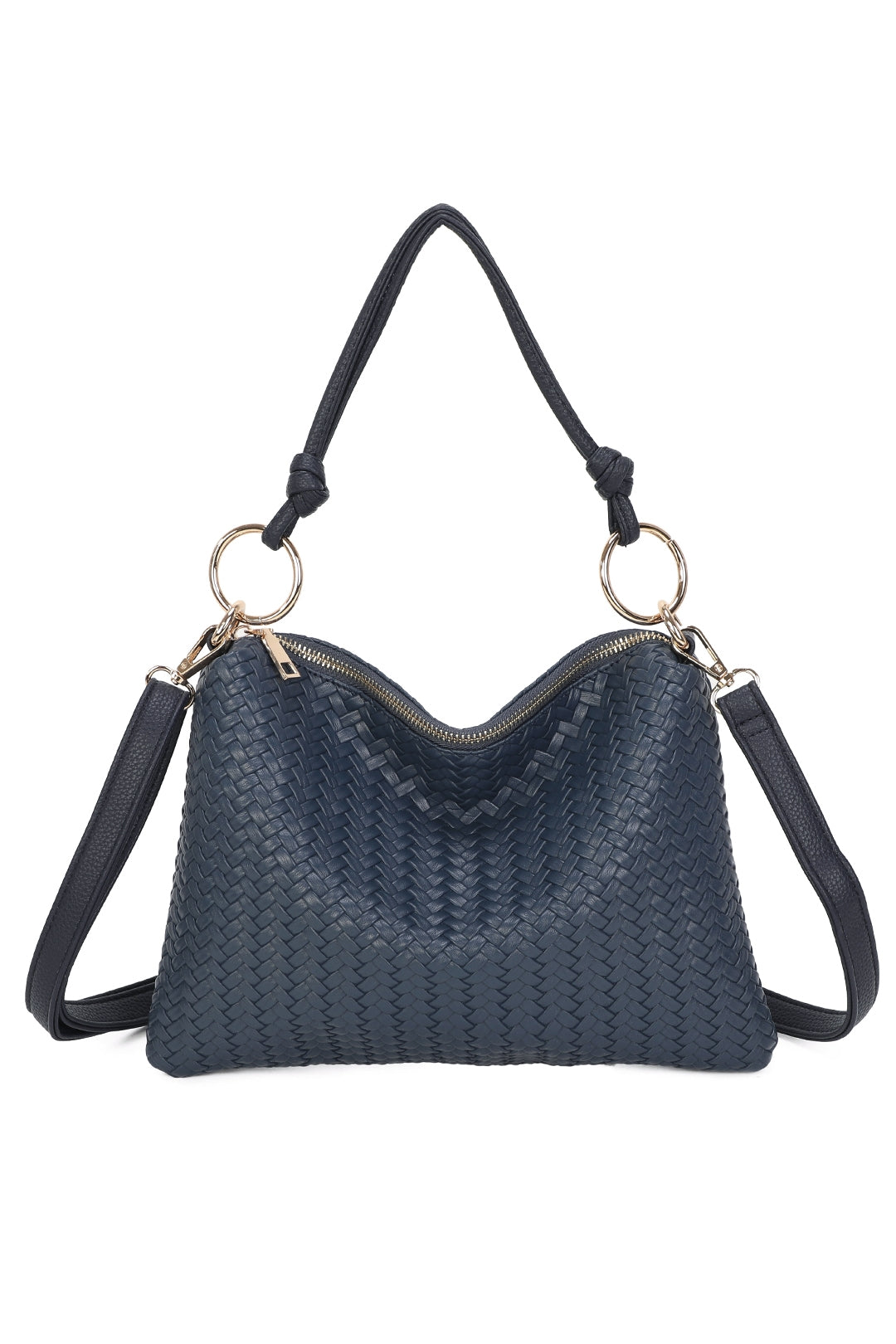 Paloma PU Woven Pleated Shoulder Crossbody Bag - RB260512