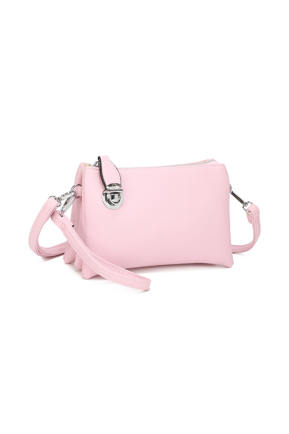 Elara PU Leather Triple Compartment Crossbody Bag With Fixed Lock - RM250611