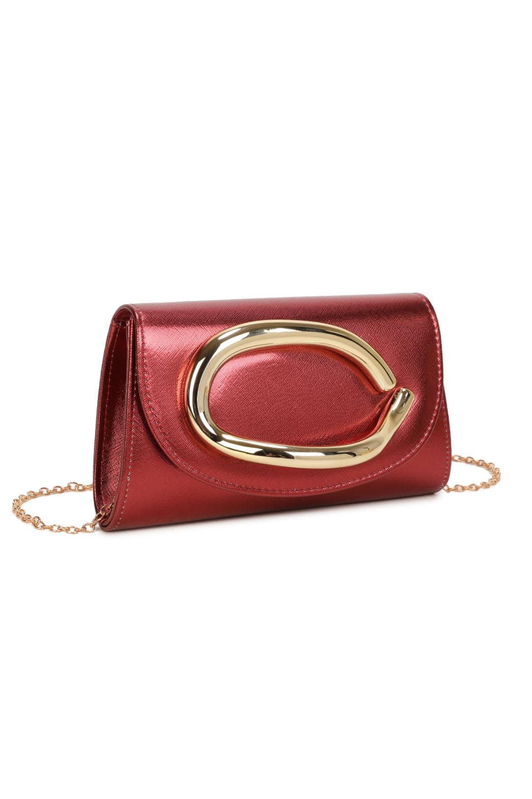 Eclipse PU Leather Elegant Handle Clutch Bag - RZ932
