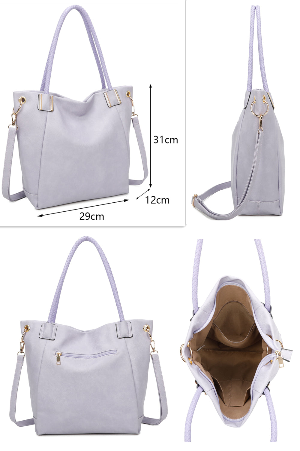 Medio PU Leather Shoulder Tote Bag