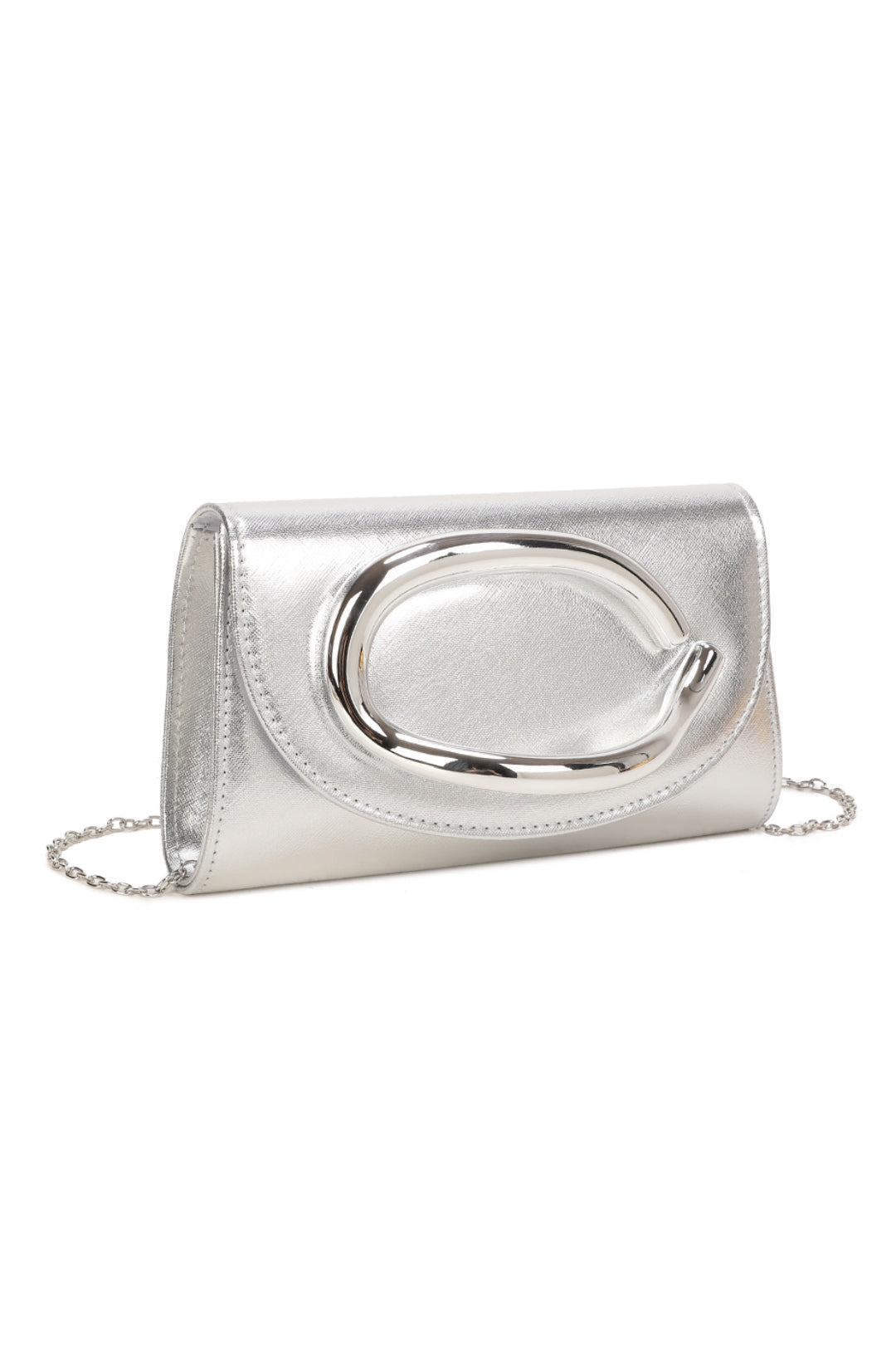 Eclipse PU Leather Elegant Handle Clutch Bag - RZ932