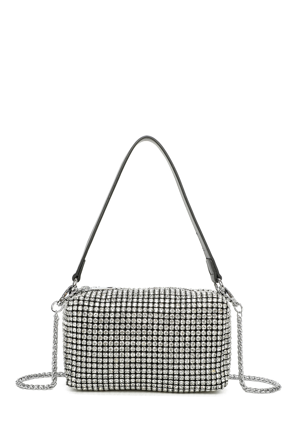 Diamond Embellished Chain Shoulder Bag