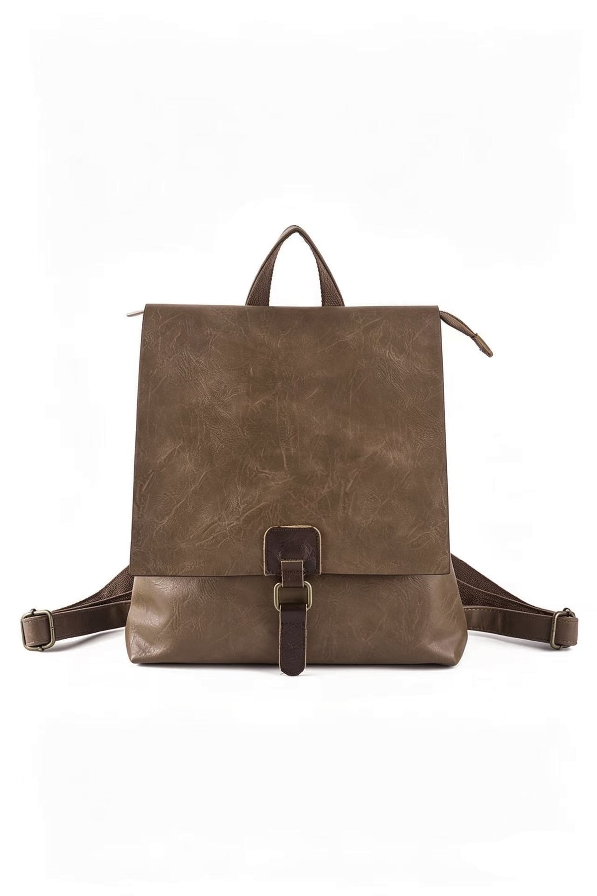 Gino PU Leather Convertible Backpack Crossbody Bag with Real Leather Magnetic Fastening - RX260521
