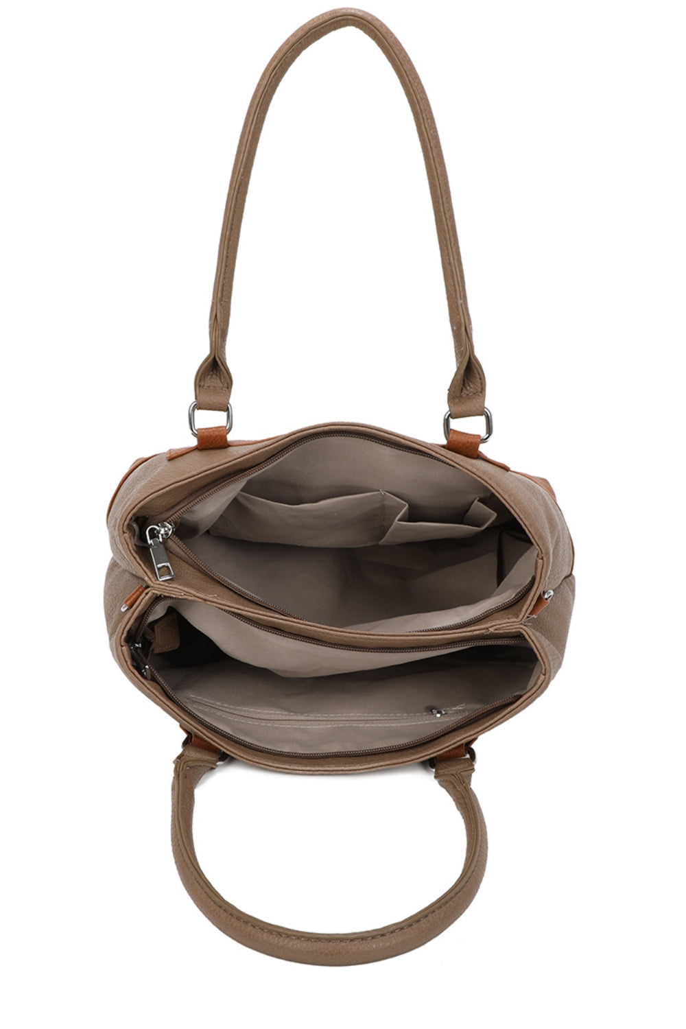 Olivette PU Leather 2 Compartments Multi Pocket Practical Hobo Bag - RW250559
