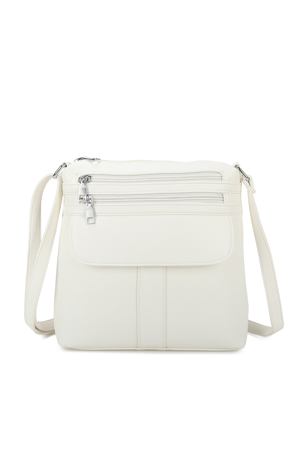 Vier Quadriple Zip Cross Body Bag