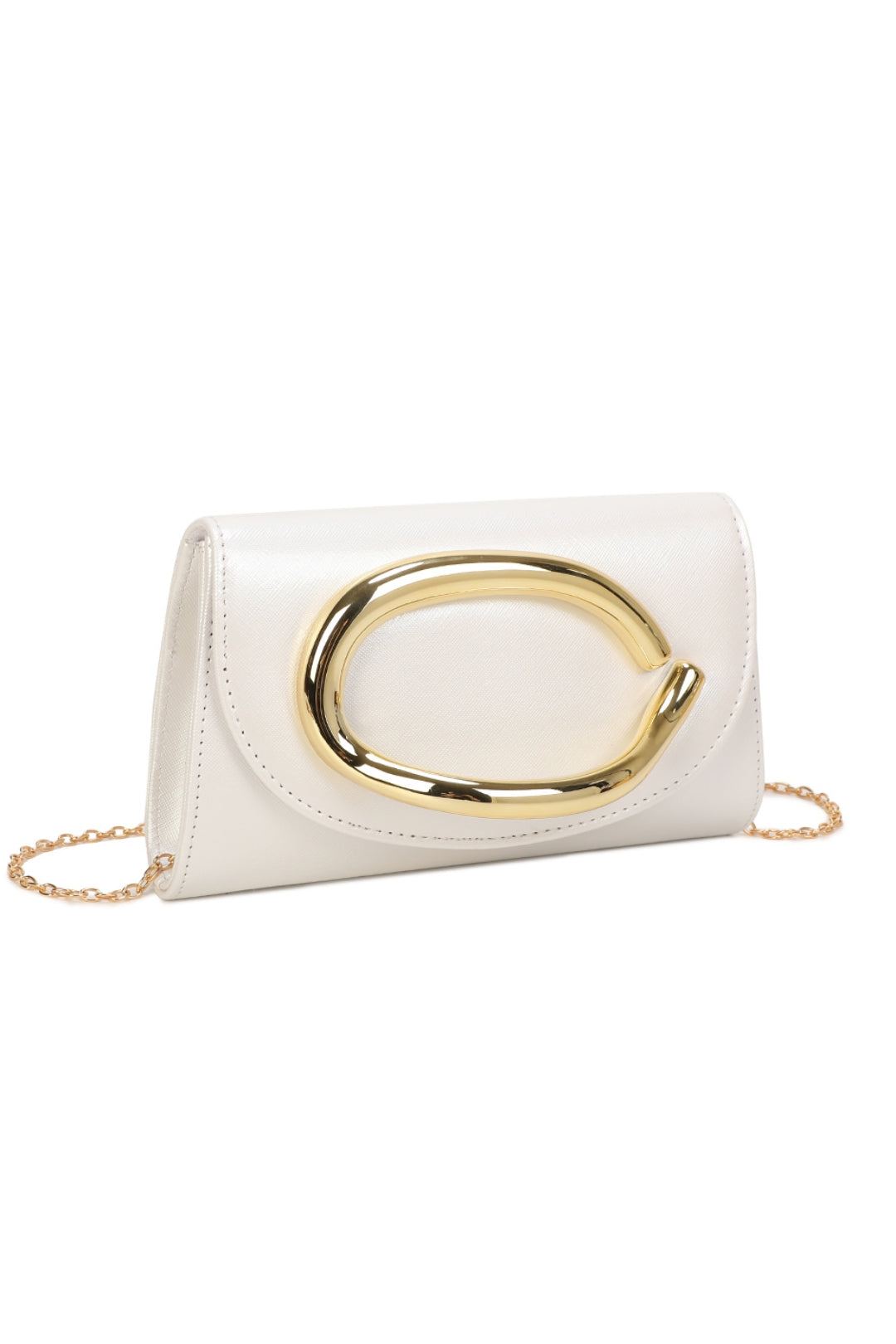 Eclipse PU Leather Elegant Handle Clutch Bag - RZ932